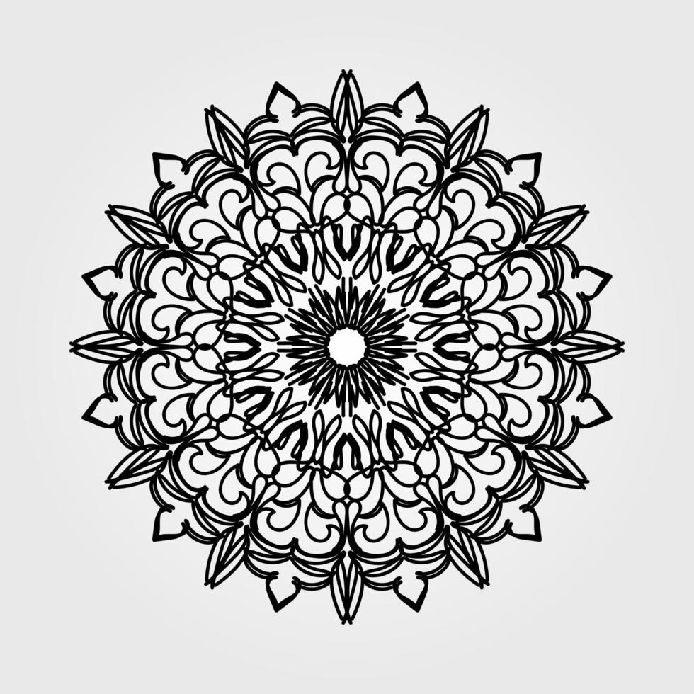 Vector round abstract circle. Mandala style.