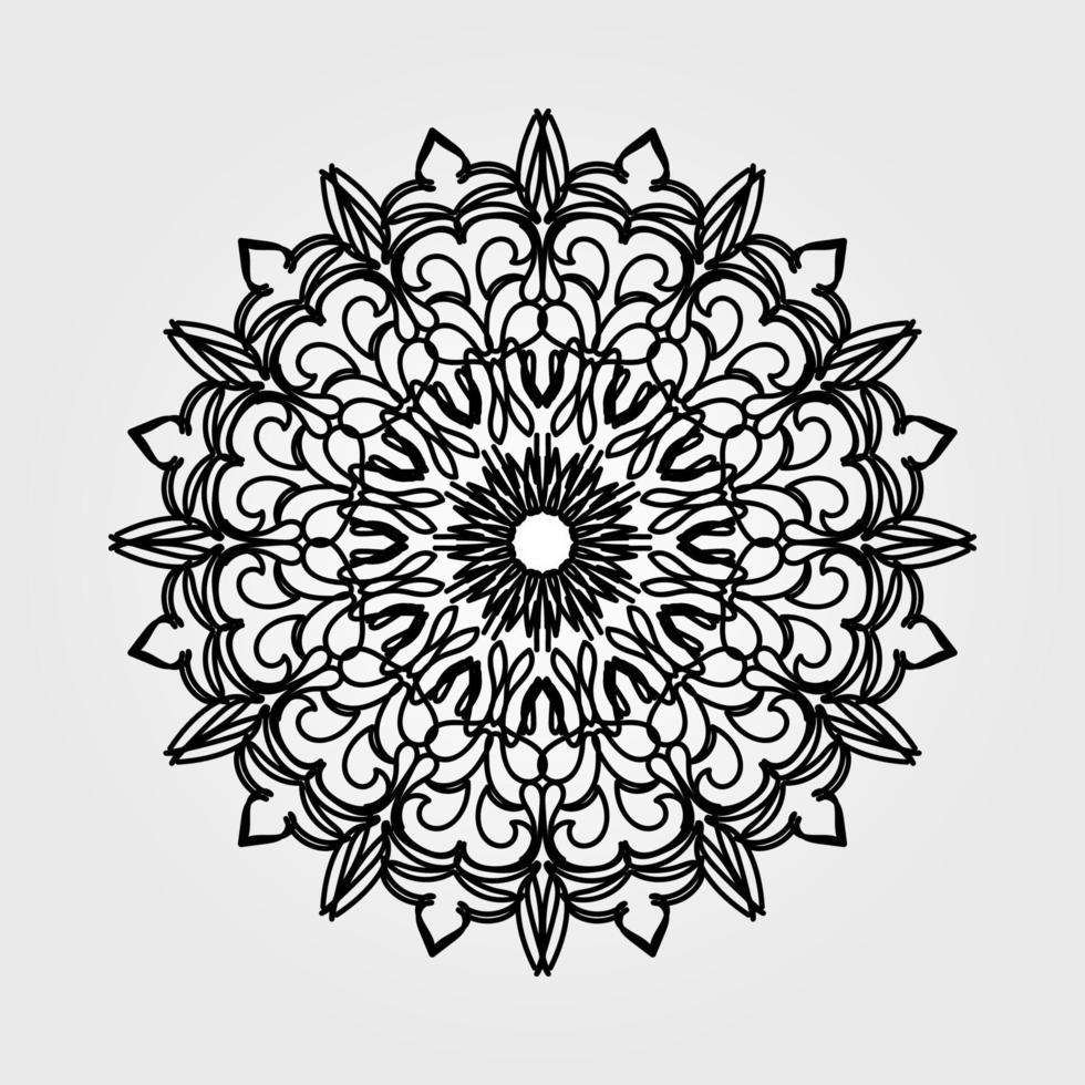 Vector round abstract circle. Mandala style.