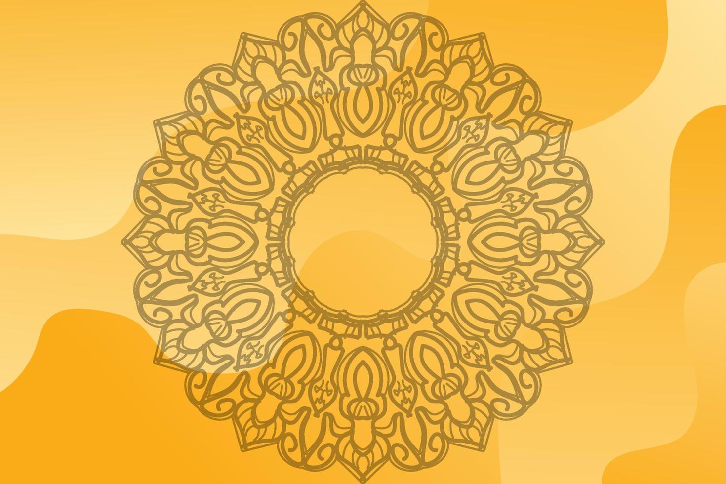 Beautiful vector hand drawn indian ornament mandala on background style.