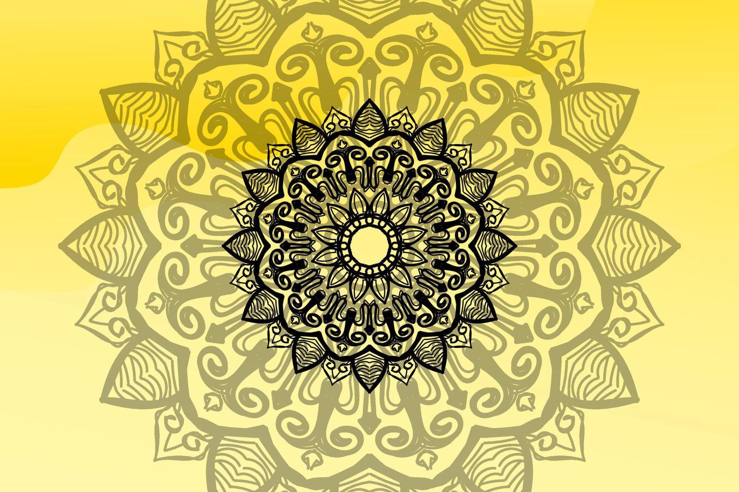 Beautiful vector hand drawn indian ornament mandala on background style.