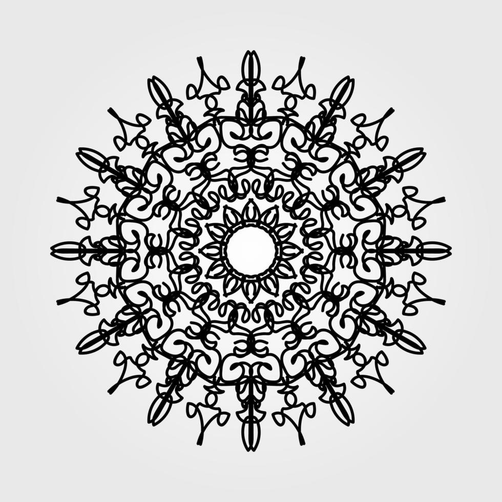 Vector round abstract circle. Mandala style.