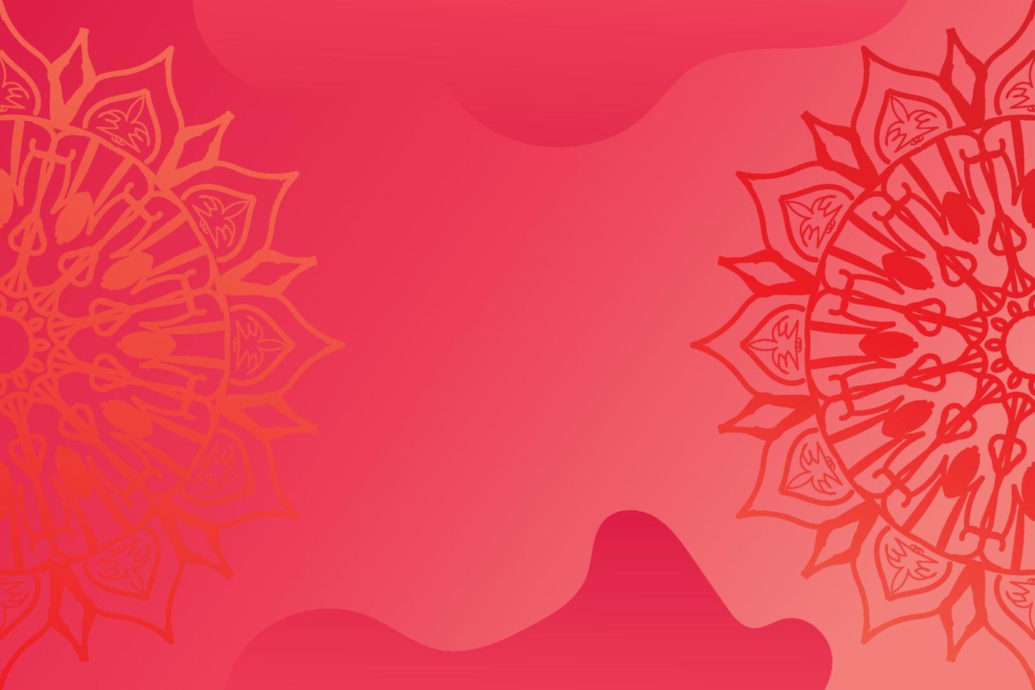 Beautiful vector hand drawn indian ornament mandala on background style.