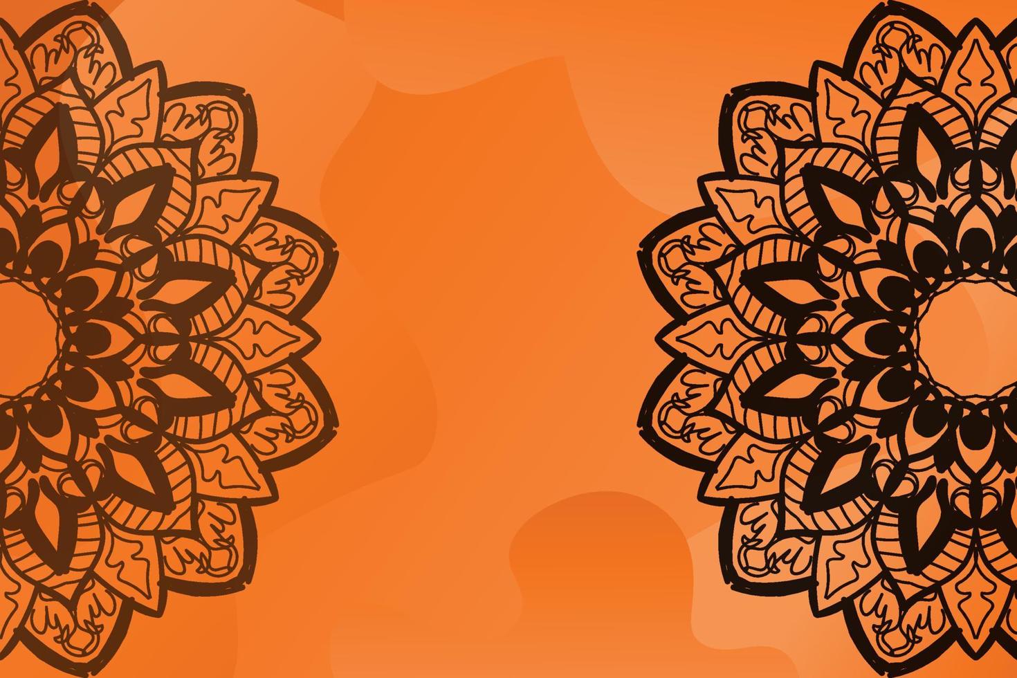 Beautiful vector hand drawn indian ornament mandala on background style.