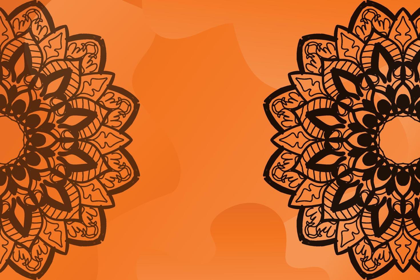 Beautiful vector hand drawn indian ornament mandala on background style.