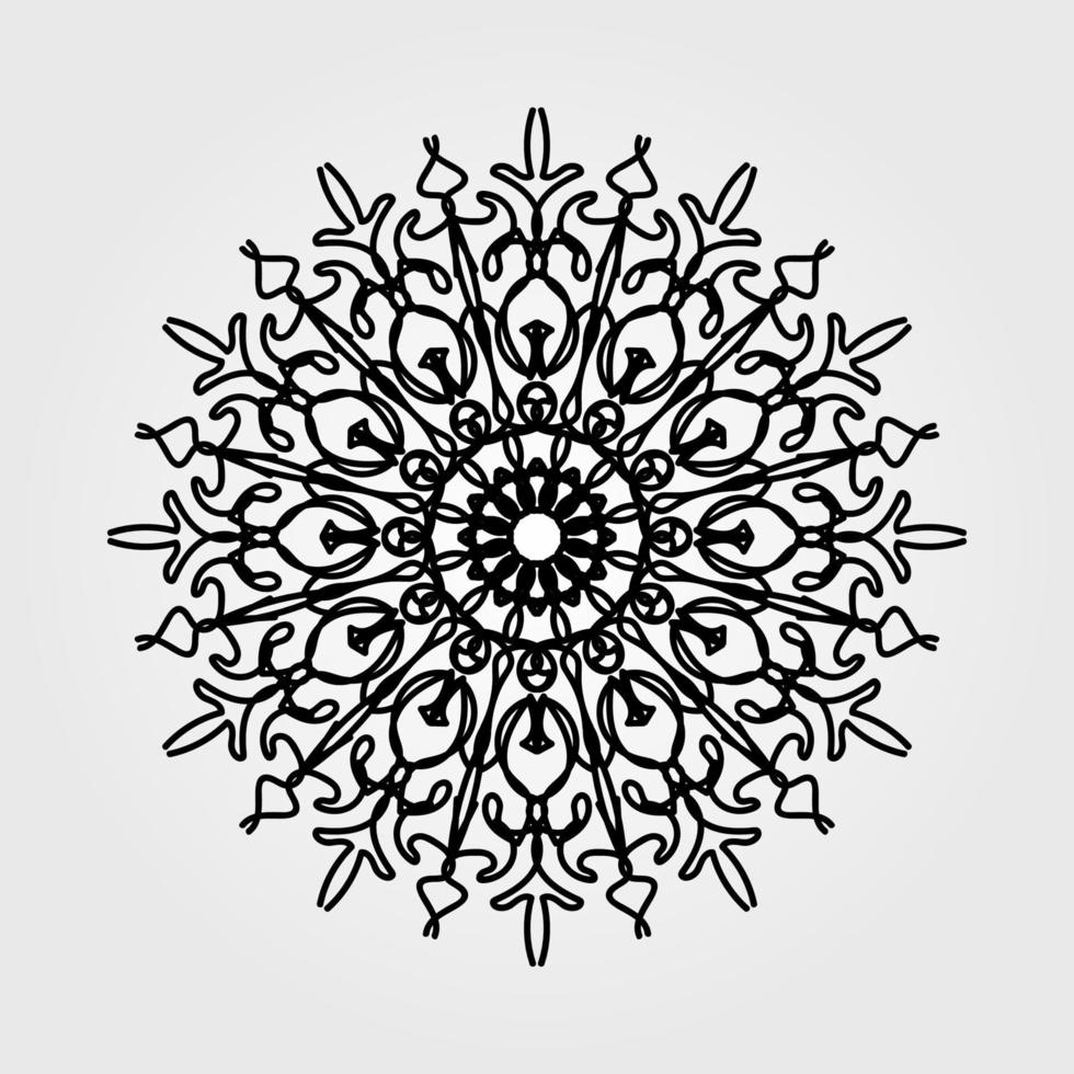 Vector round abstract circle. Mandala style.