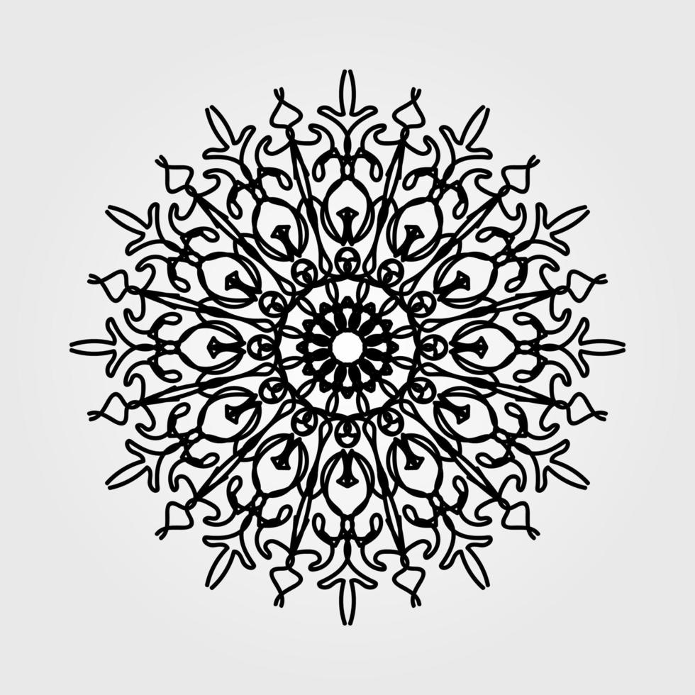 Vector round abstract circle. Mandala style.