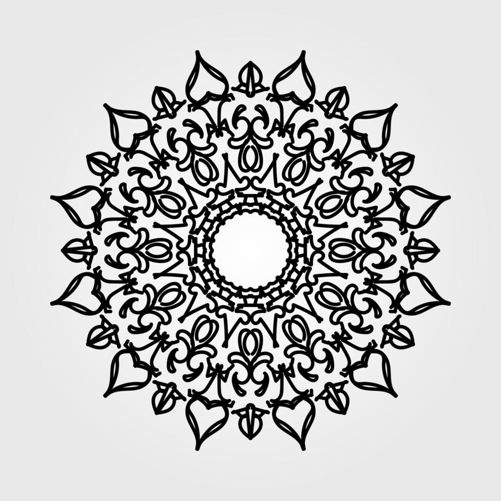 Vector round abstract circle. Mandala style.