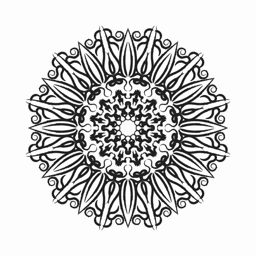 Hand Drawn Indian Mandala In Floral Shap vector