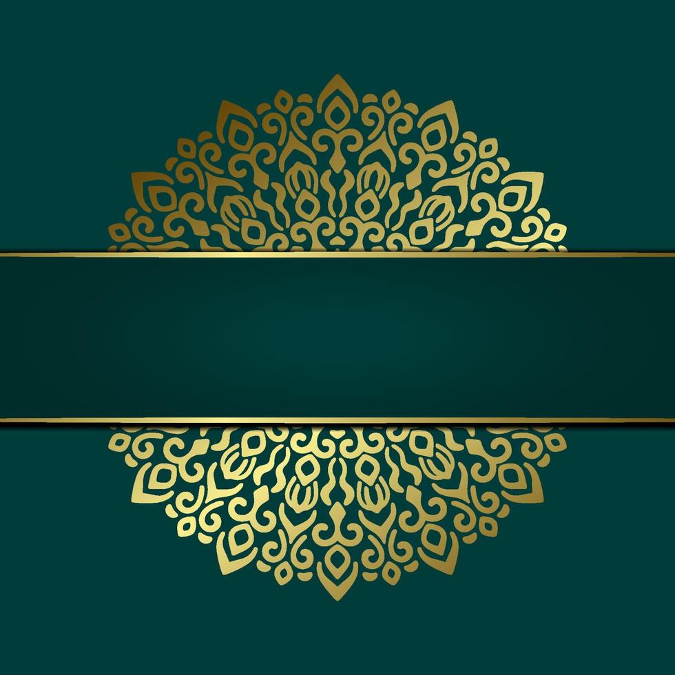 Luxury gold mandala ornate background for wedding invitation, book cover vector