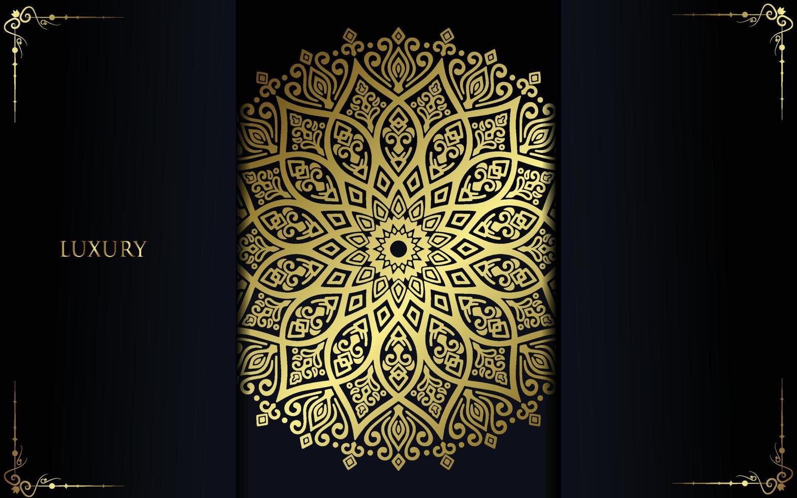 Fondo de mandala ornamental de lujo con estilo de patrón oriental islámico árabe vector