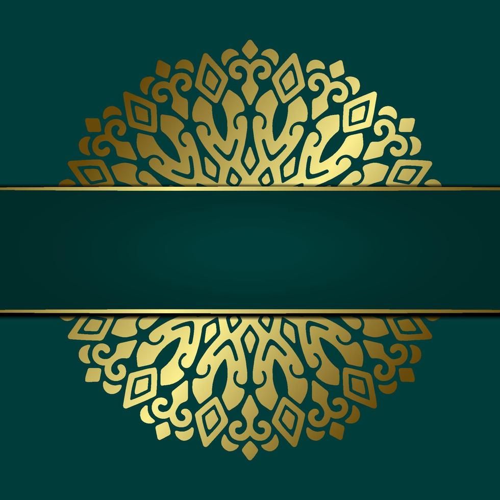 Luxury gold mandala ornate background for wedding invitation, book cover vector