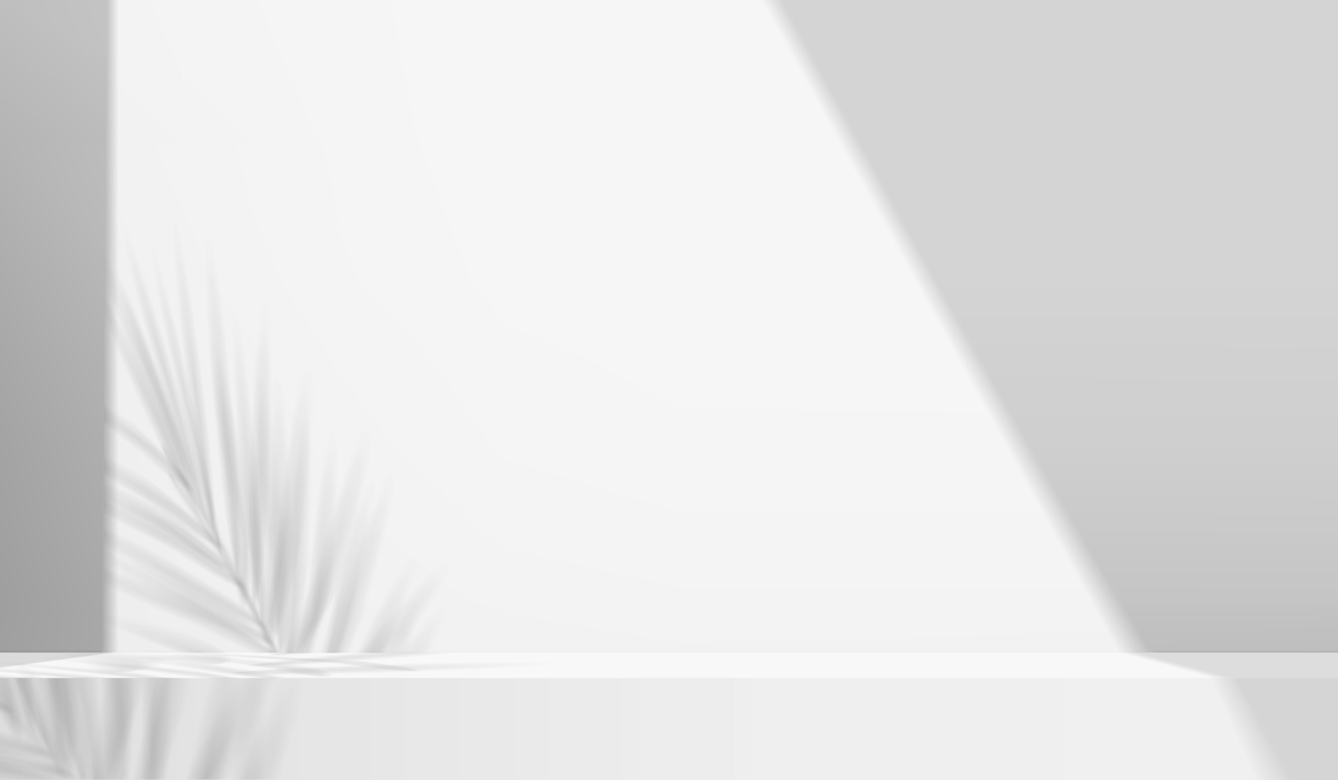 3d gray background product display podium scene with leaf geometric