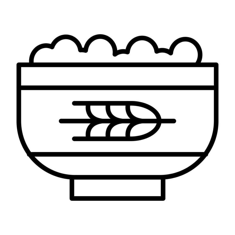 Granola Line Icon vector