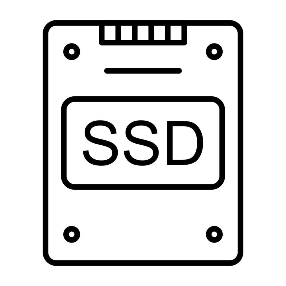 icono de línea ssd vector