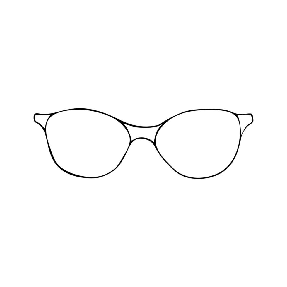 ilustración de gafas de doodle negro s vector