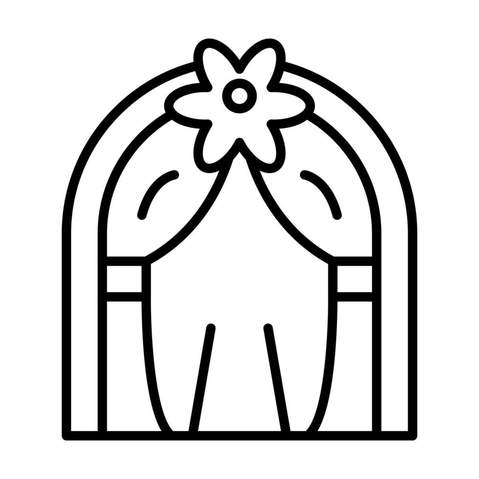 Wedding Arch Line Icon vector