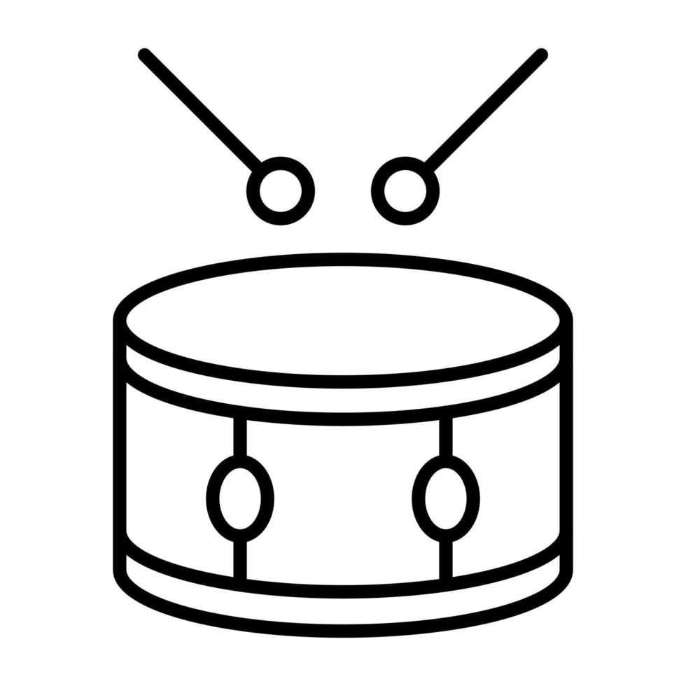 Drum Line Icon vector