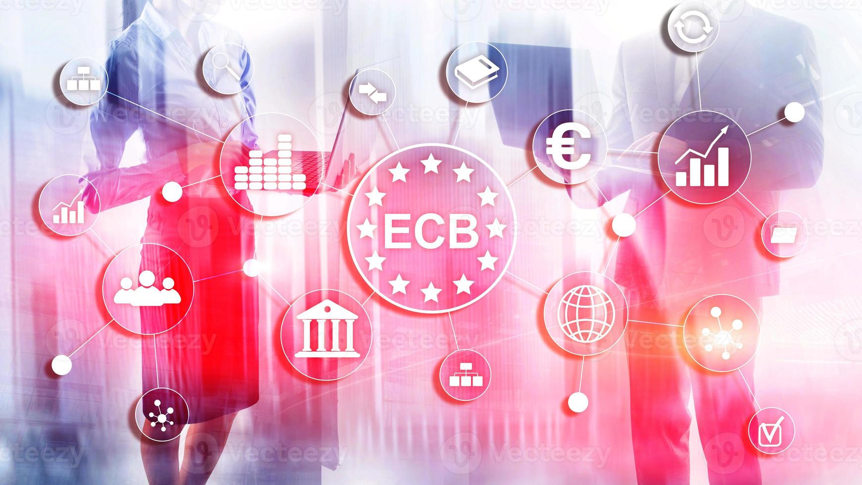 BCE concepto de finanzas empresariales del banco central europeo foto