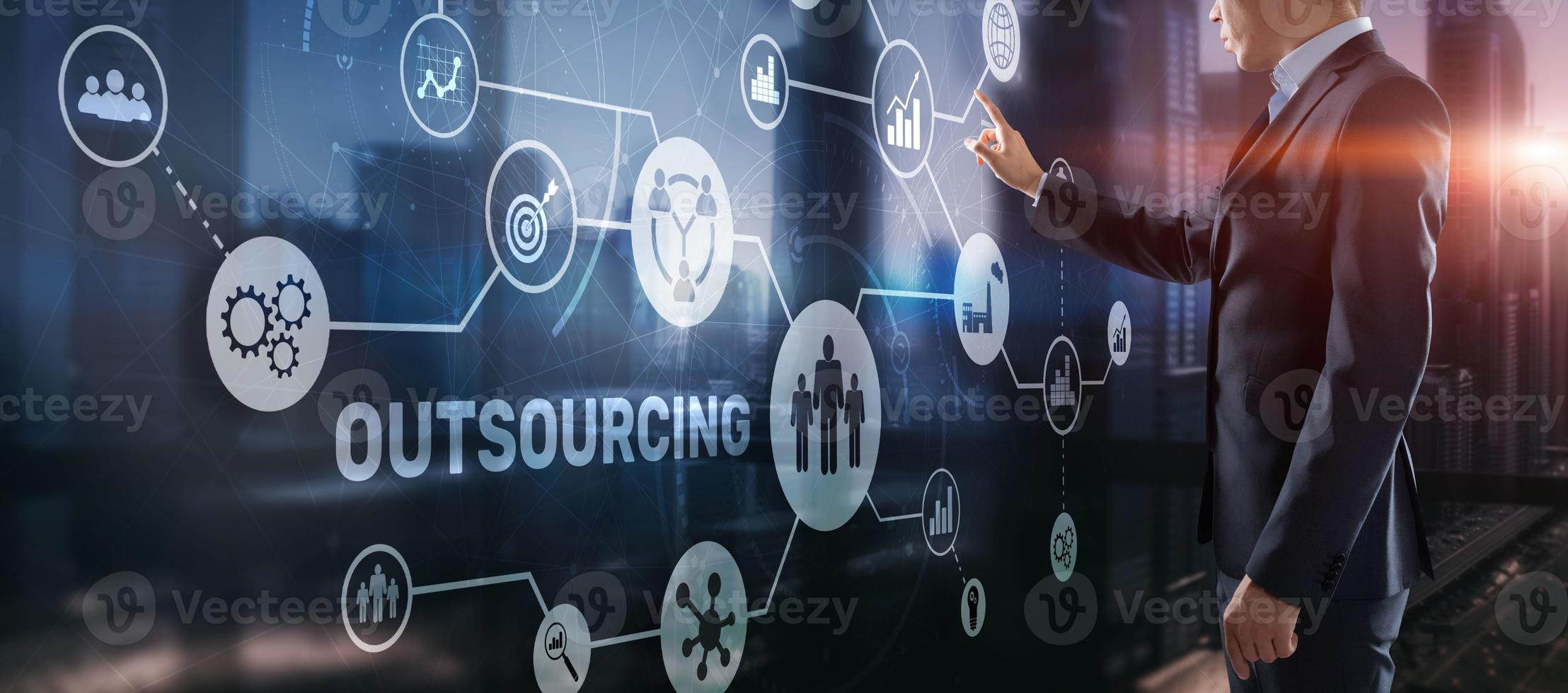Outsourcing. Human reesources management and recruitment photo