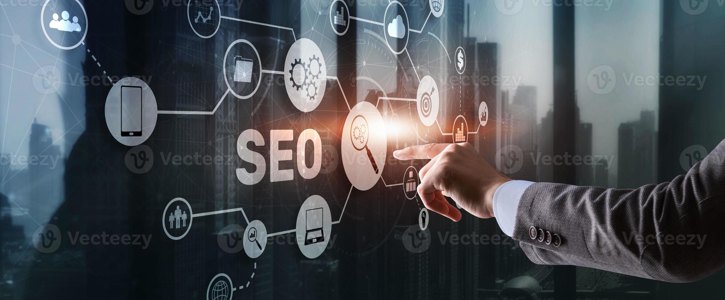 SEO. Search Engine Optimization. Information Internet Concept photo