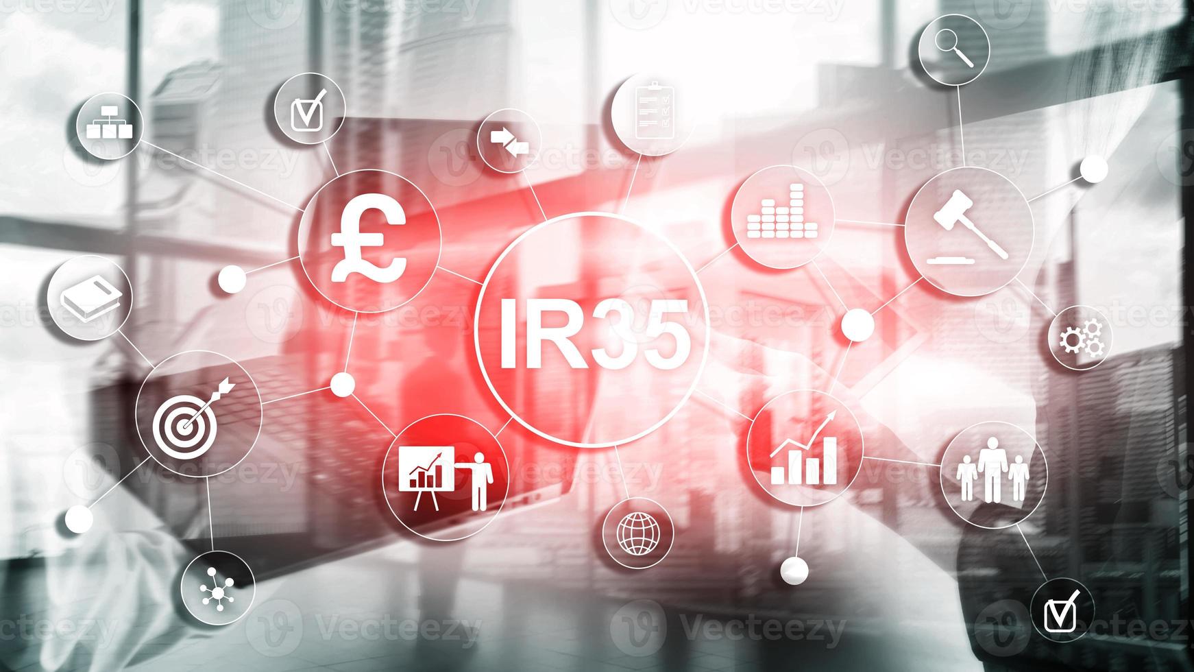 IR35 finance concept. United Kingdom tax law, tax avoidance photo