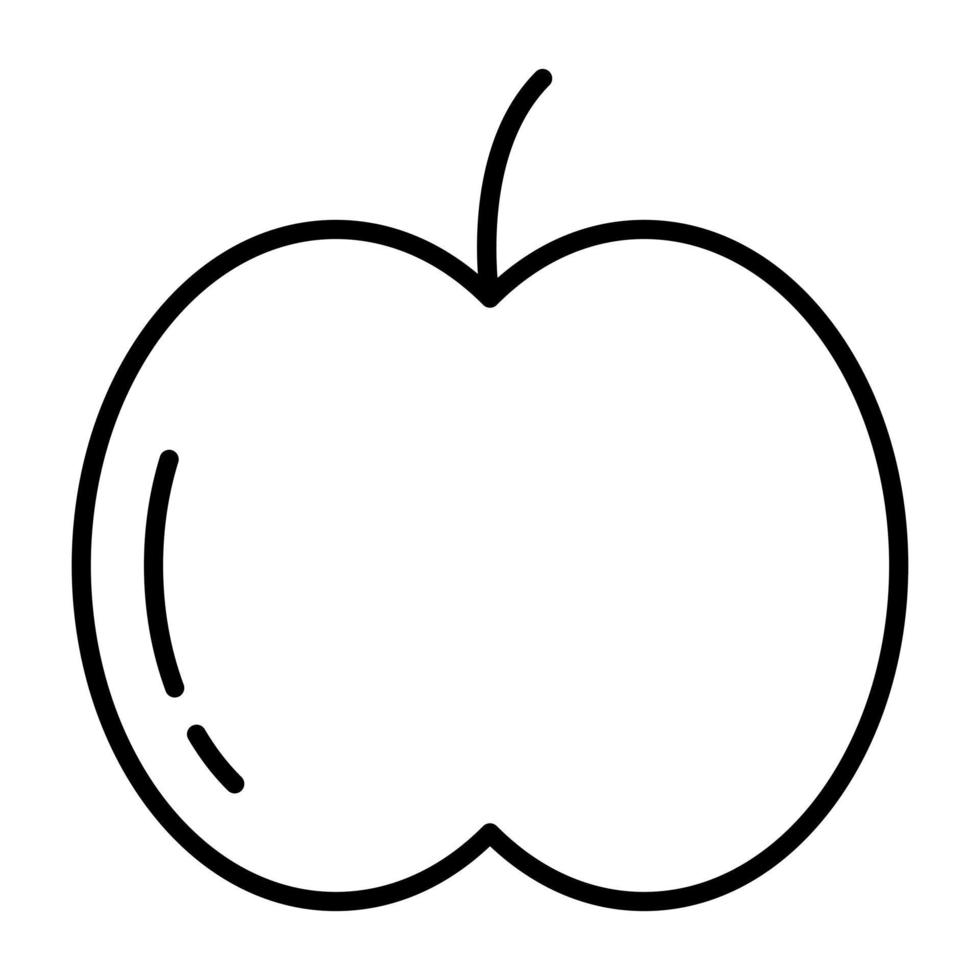 Apple Line Icon vector