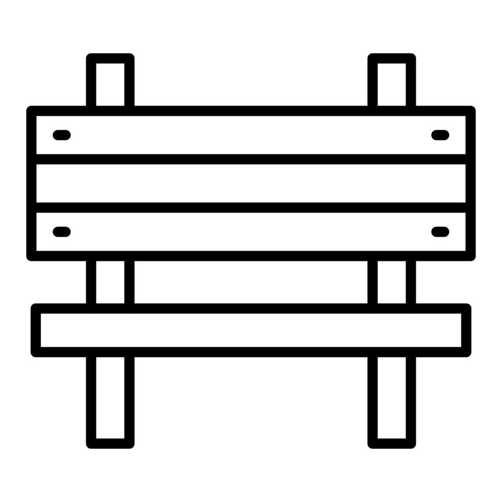 Bench Line Icon vector