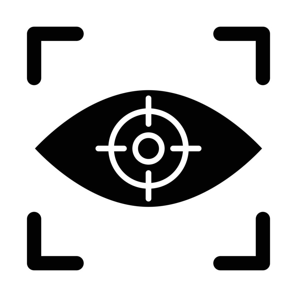 Eye Focus Glyph Icon vector
