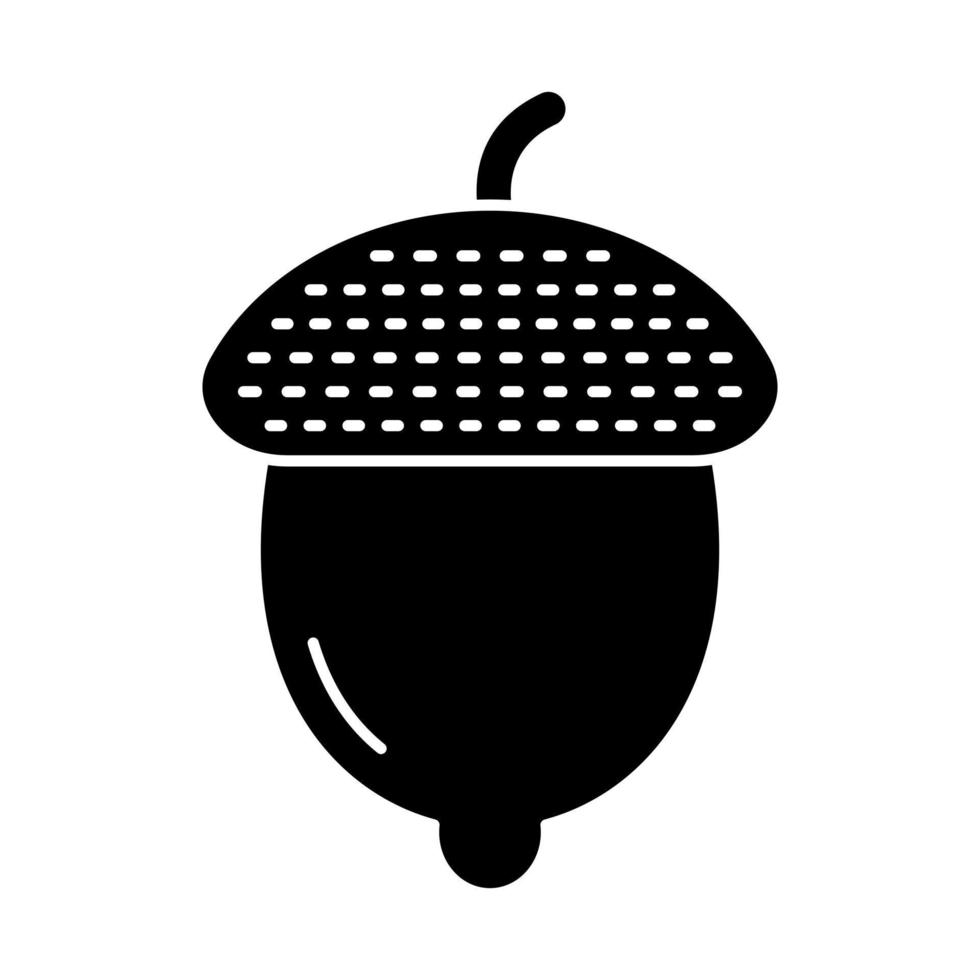 Acorn Glyph Icon vector