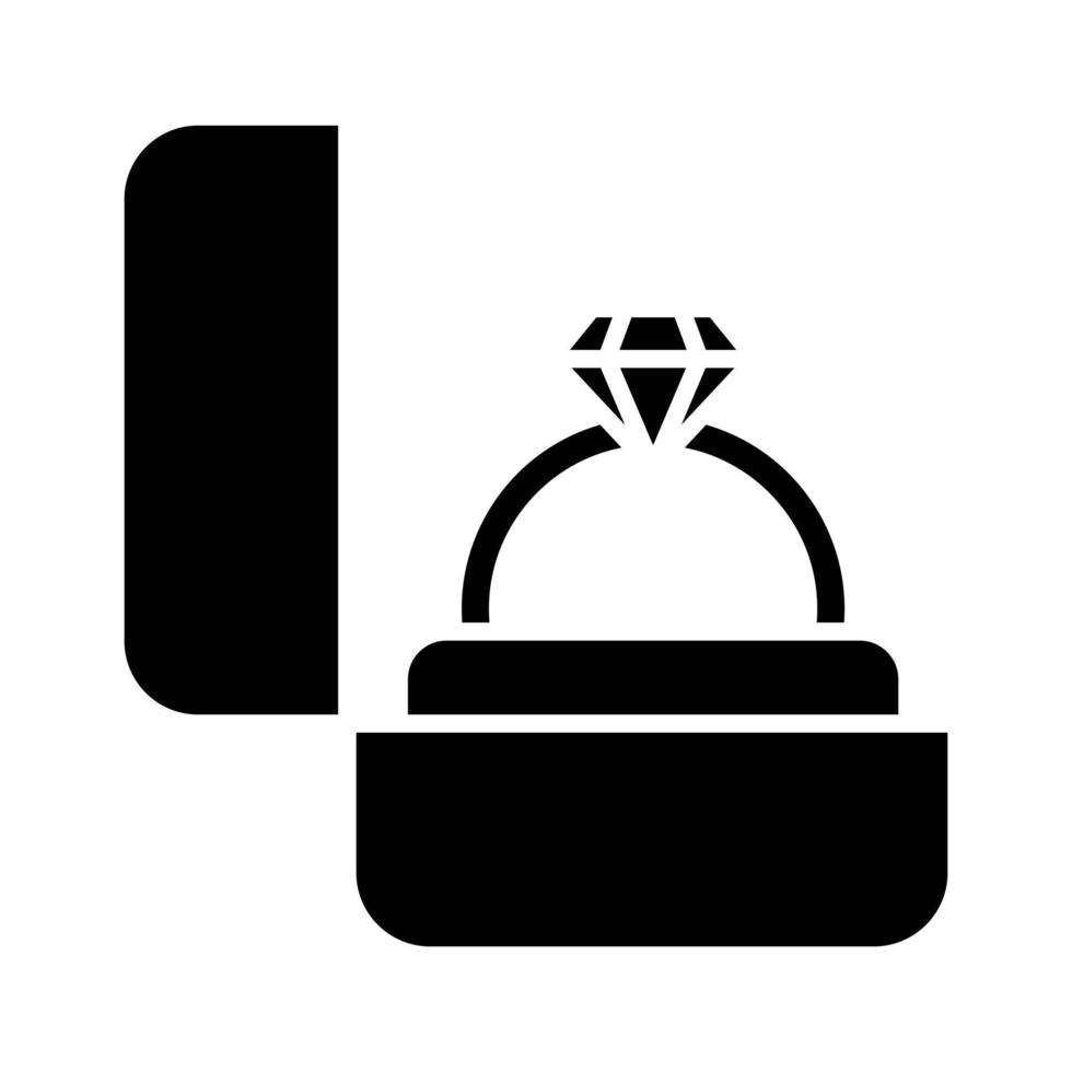 Wedding Ring Glyph Icon vector