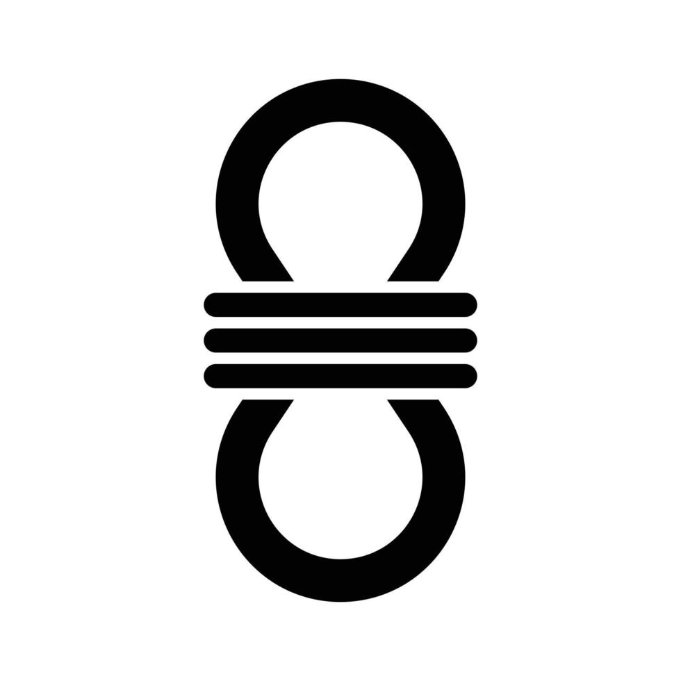 Knot Glyph Icon vector