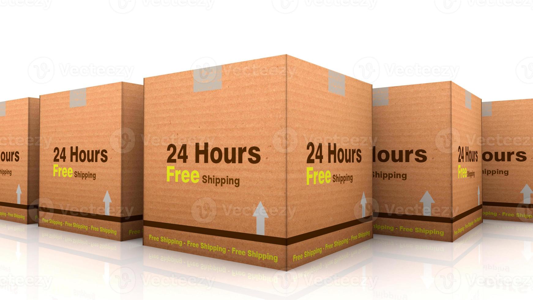 24 hours free shipping cardbox photo