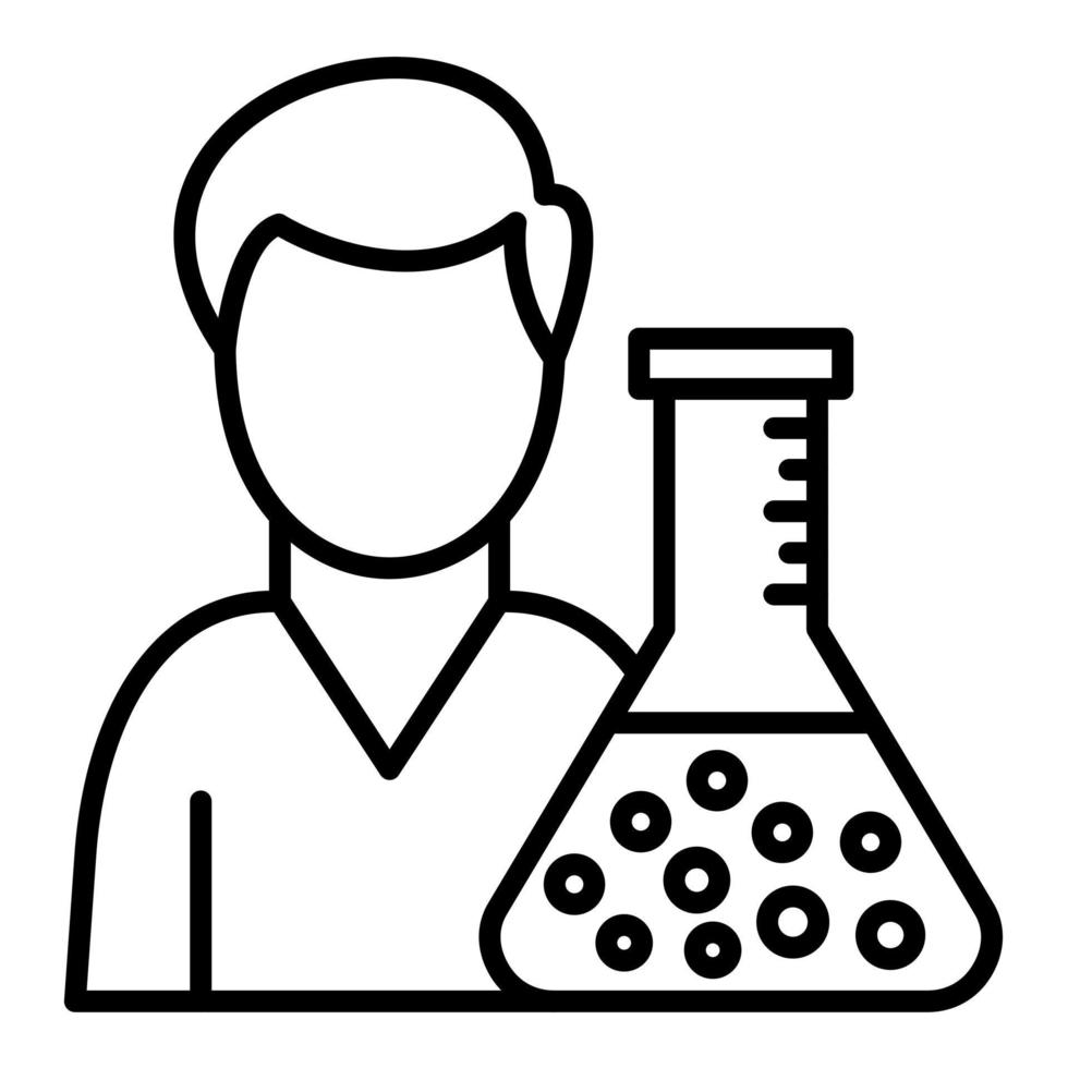 Chemist Line Icon vector