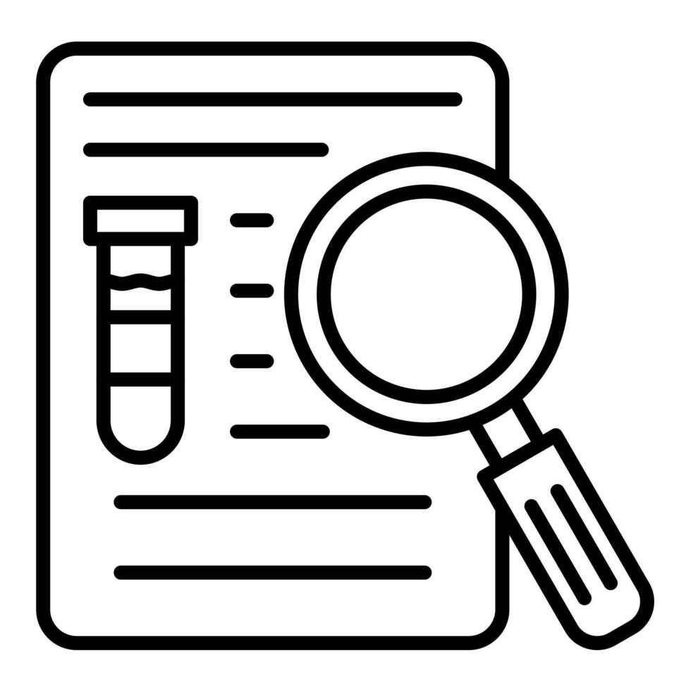 Research Paper Line Icon vector