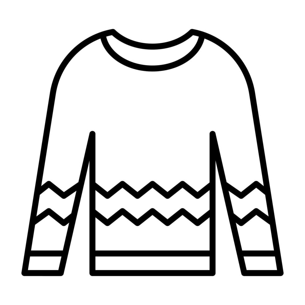 icono de línea de suéter vector