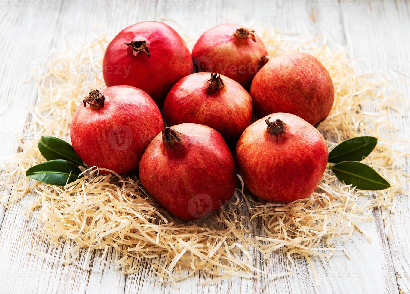 Juicy and ripe pomegranates photo