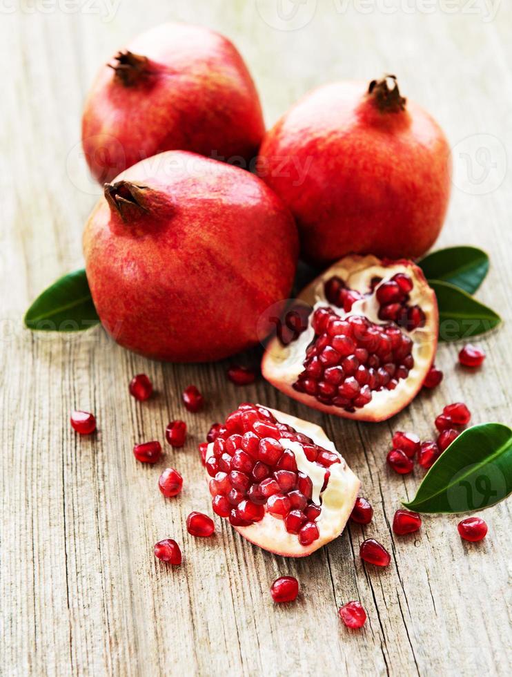 Ripe pomegranate fruits photo