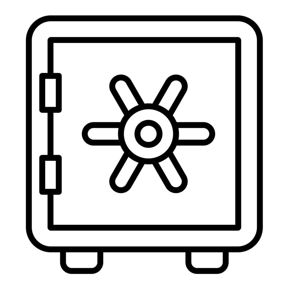 Strongbox Line Icon vector