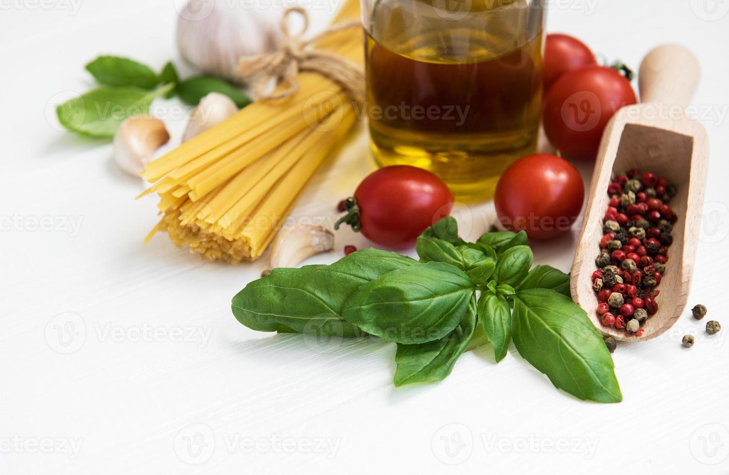 ingredientes de comida italiana foto