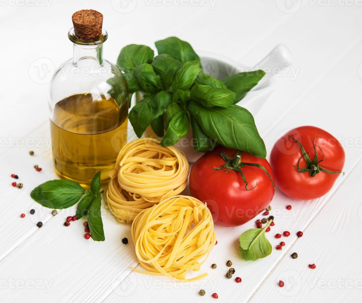 ingredientes de comida italiana foto