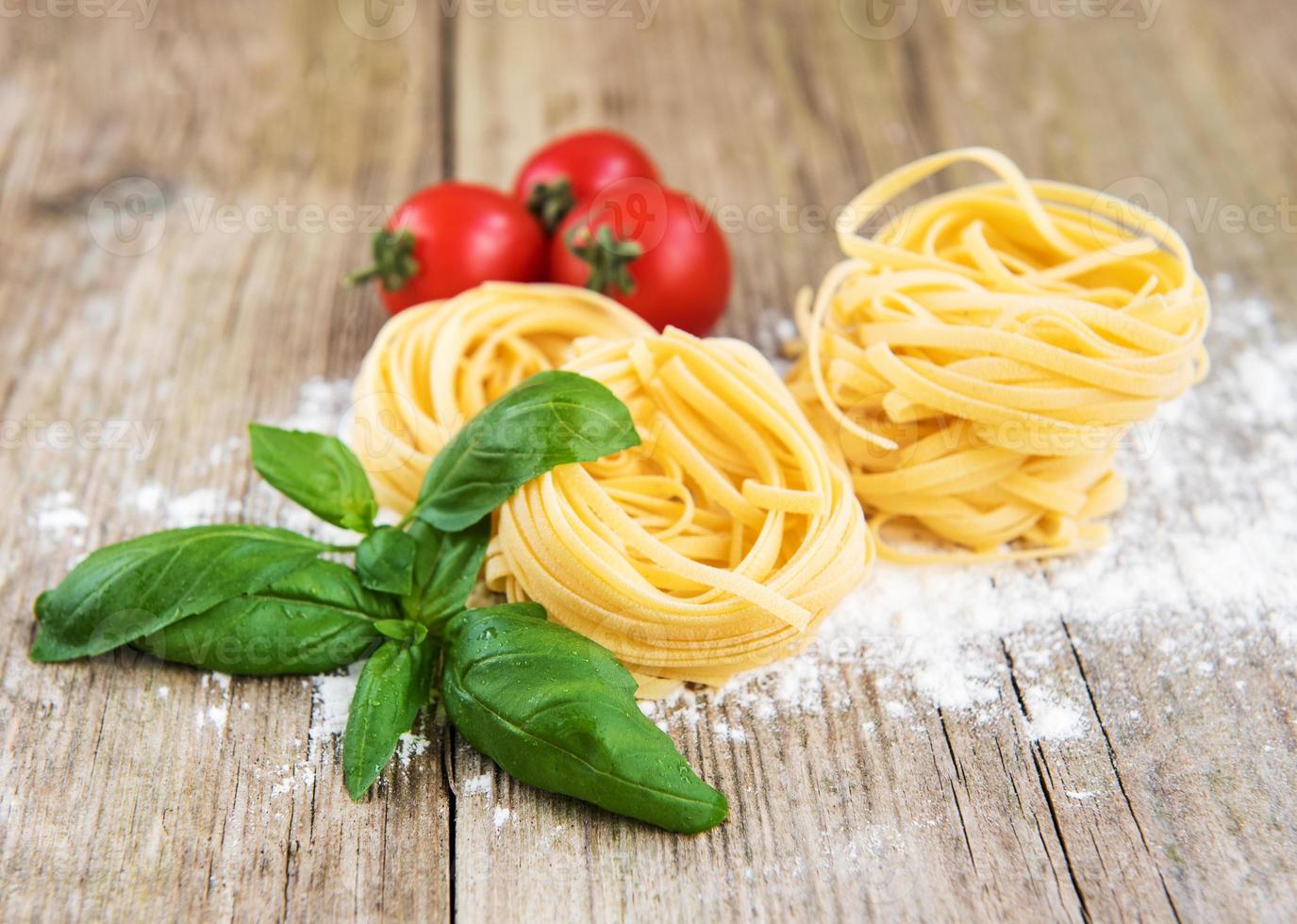 tagliatelle de pasta italiana foto