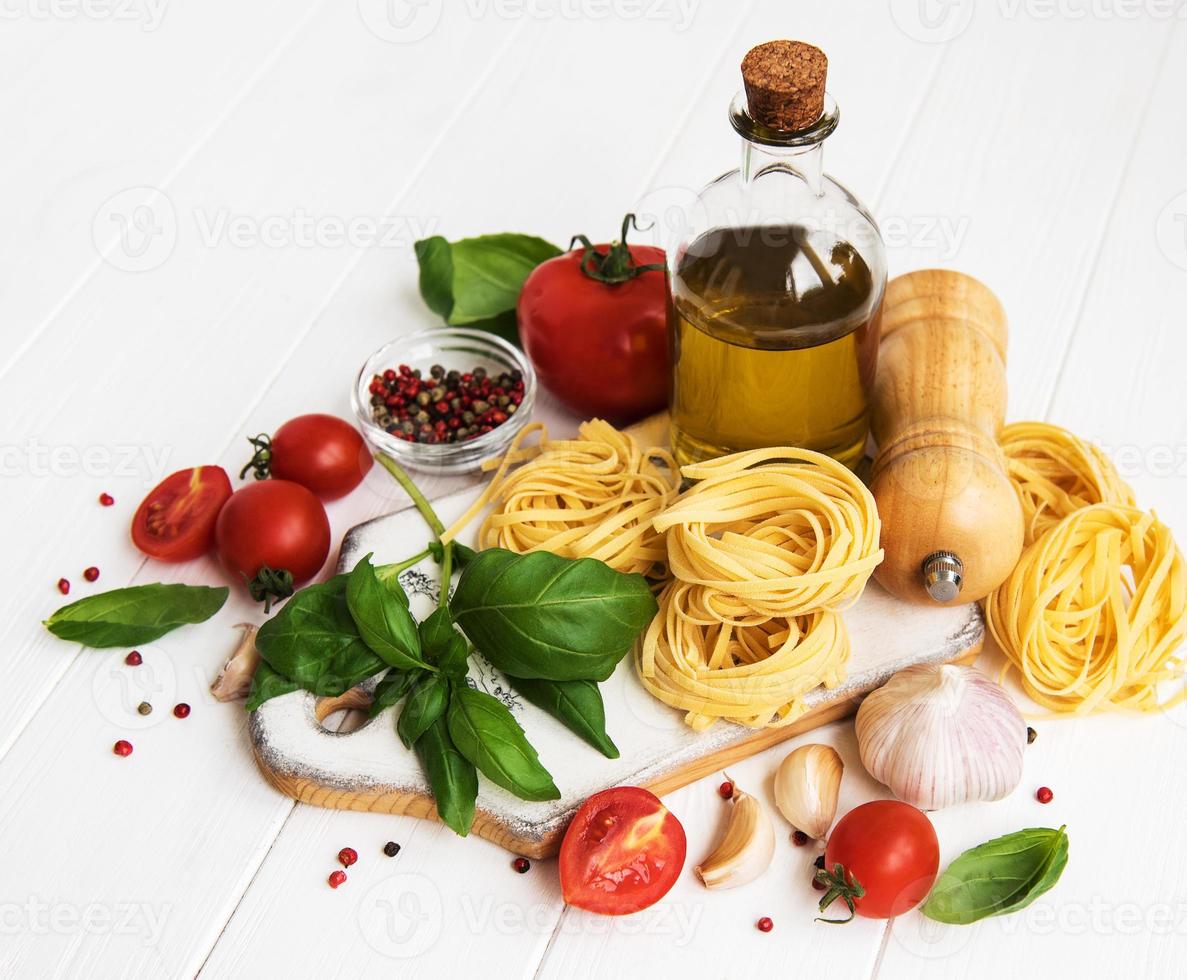 ingredientes de comida italiana foto