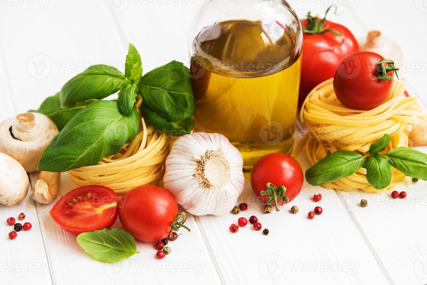 ingredientes de comida italiana foto