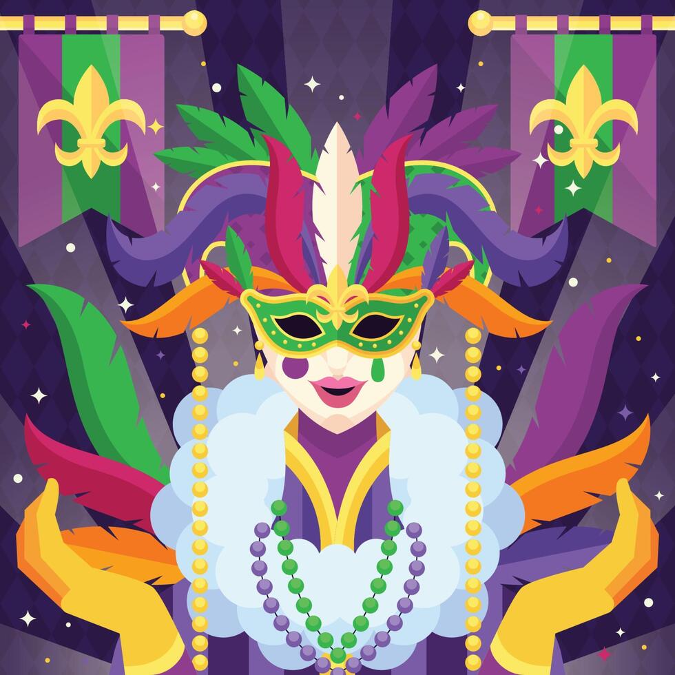 Mardi Gras Masquerade Mask vector