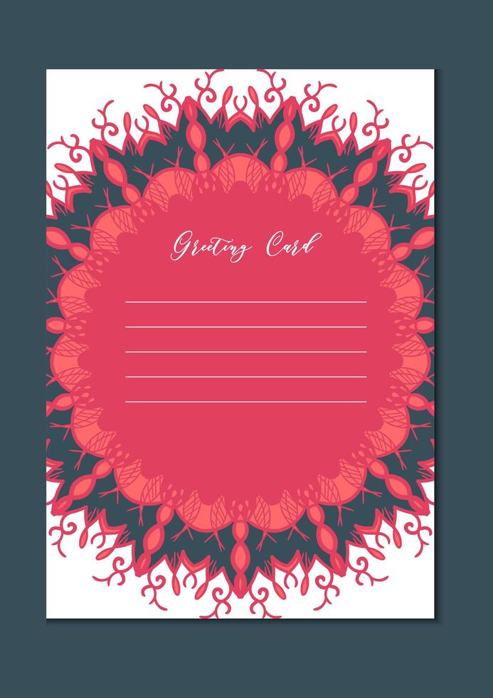 Mandala oriental template card vector