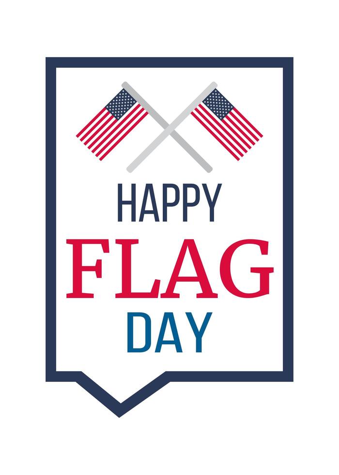 American Flag Day vector