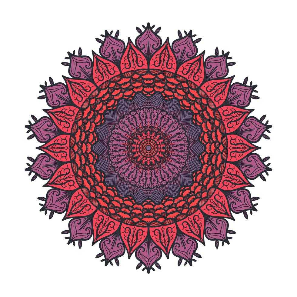 Mandala Line Template vector