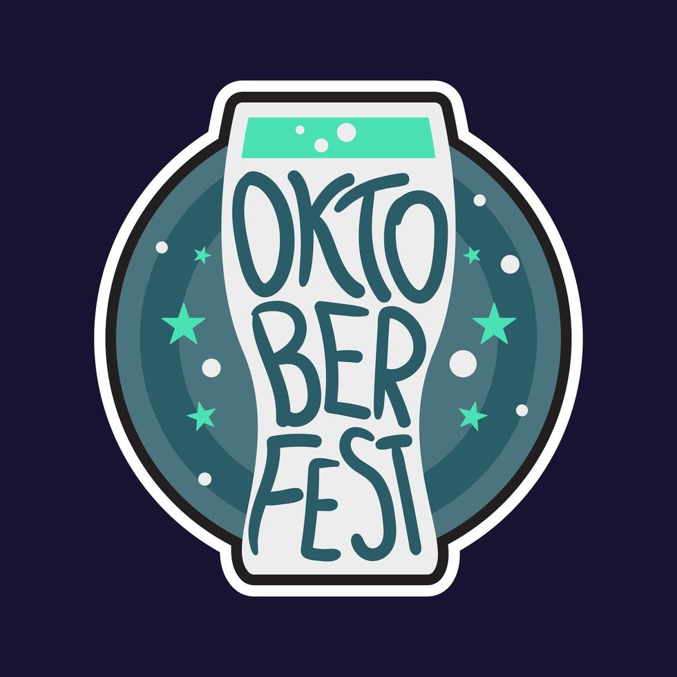 Oktoberfest Lettering Badge vector