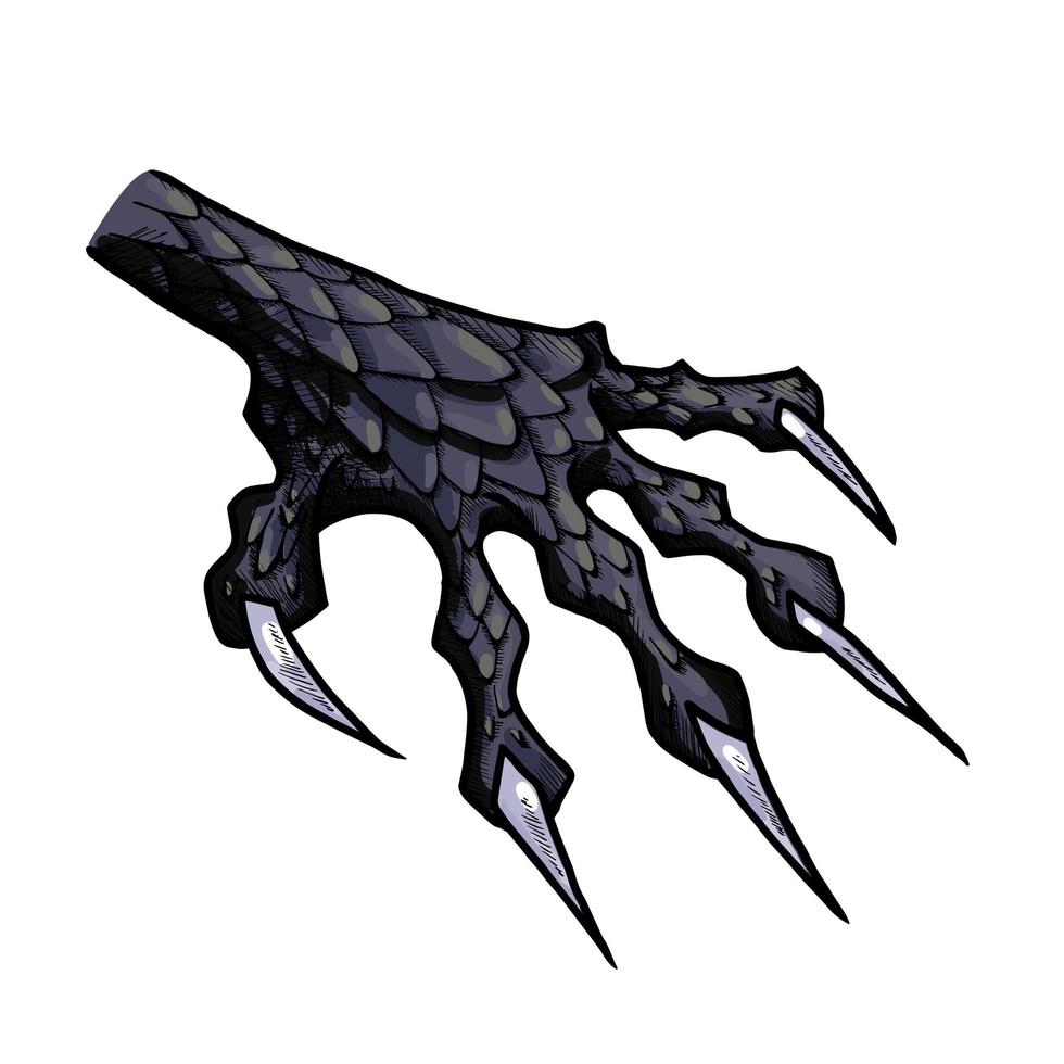 Dragon or monster paw vector