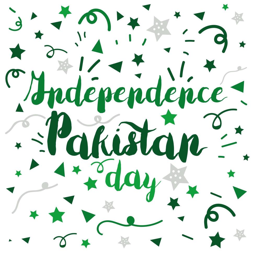 día de la independencia de pakistán vector